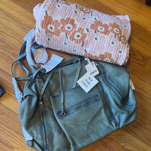 Free people - most beautiful bag and matching little blanket for chilly nights